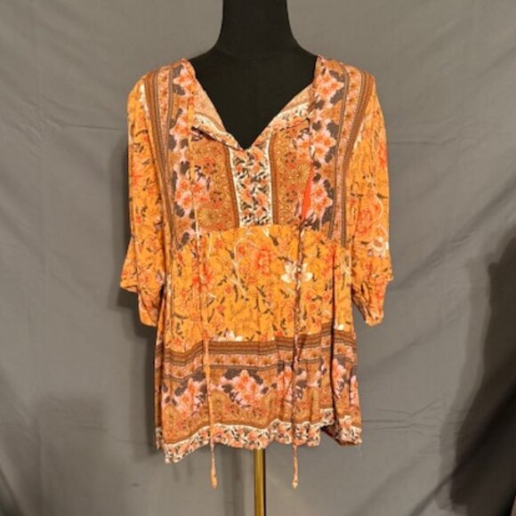 SHEIN Boho Blouse Size 1XL - Picture 1 of 3